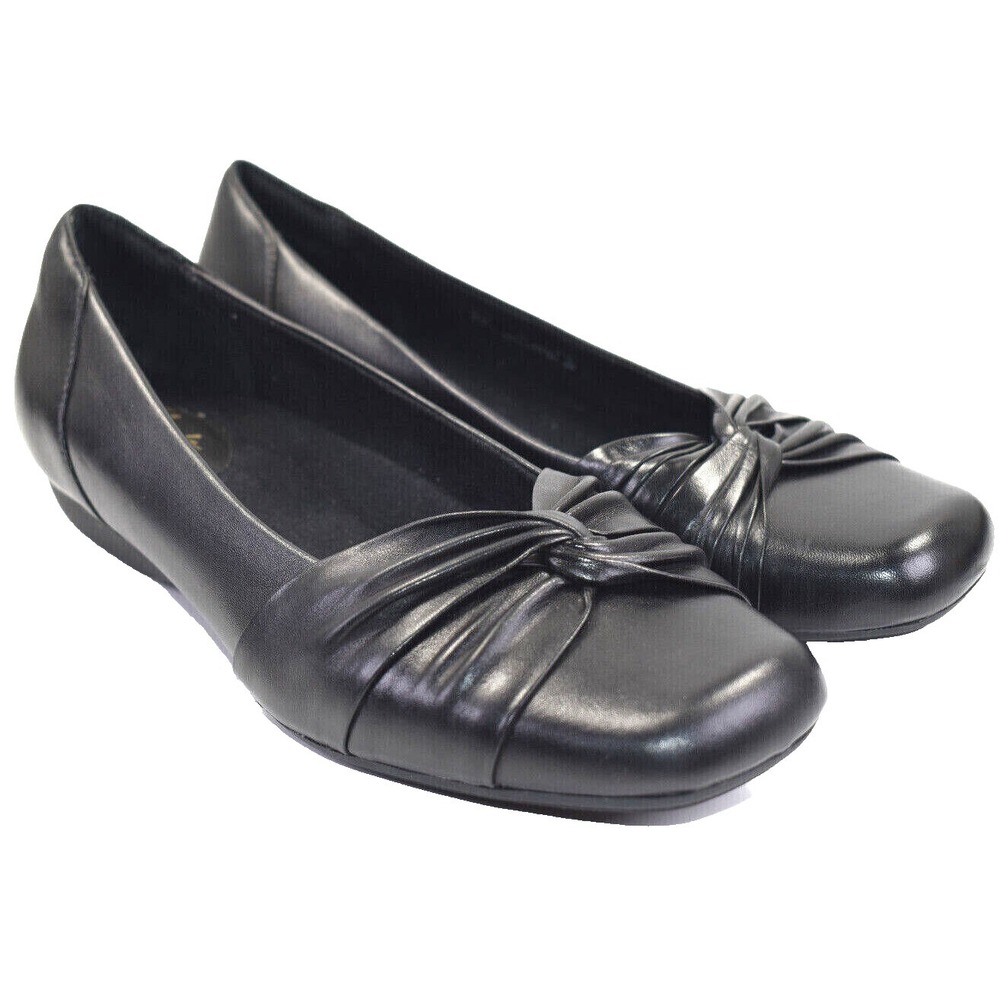 Clarks Artisan Chateau Manor II Womens Black Leather Ballet Flats Shoes Sz 8 M